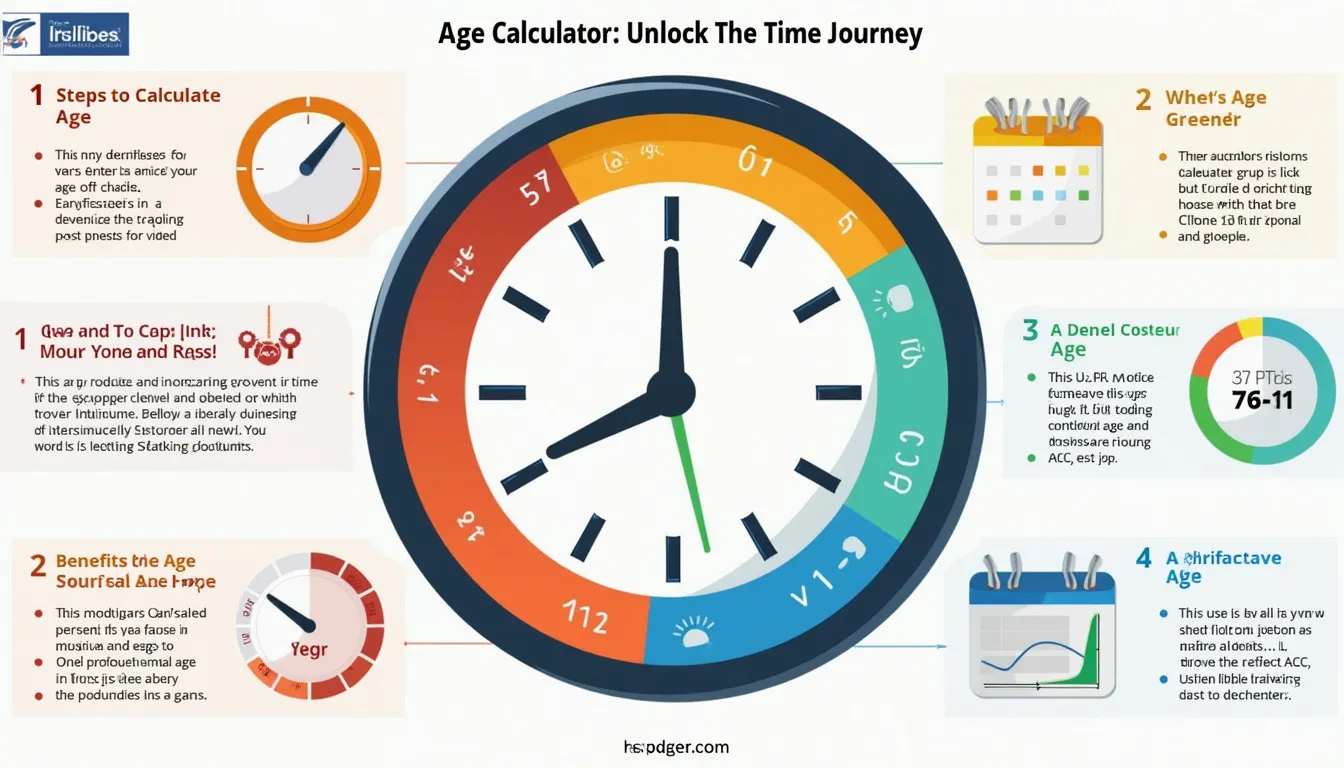 Discover the power of precise age calculation with our comprehensive infographic, showcasing the features and benefits of our advanced Age Calculator tool.