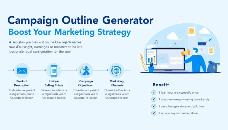 Discover how our Campaign Outline Generator can revolutionize your marketing strategy with tailored, data-driven campaigns.