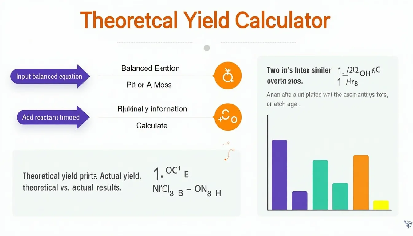 Unlock the power of chemistry with our Theoretical Yield Calculator infographic – streamlining complex calculations for students, researchers, and industry professionals alike.