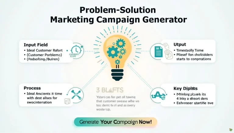 Revolutionize your marketing strategy with our Problem-Solution Campaign Generator - turn customer pain points into powerful, targeted campaigns in minutes!