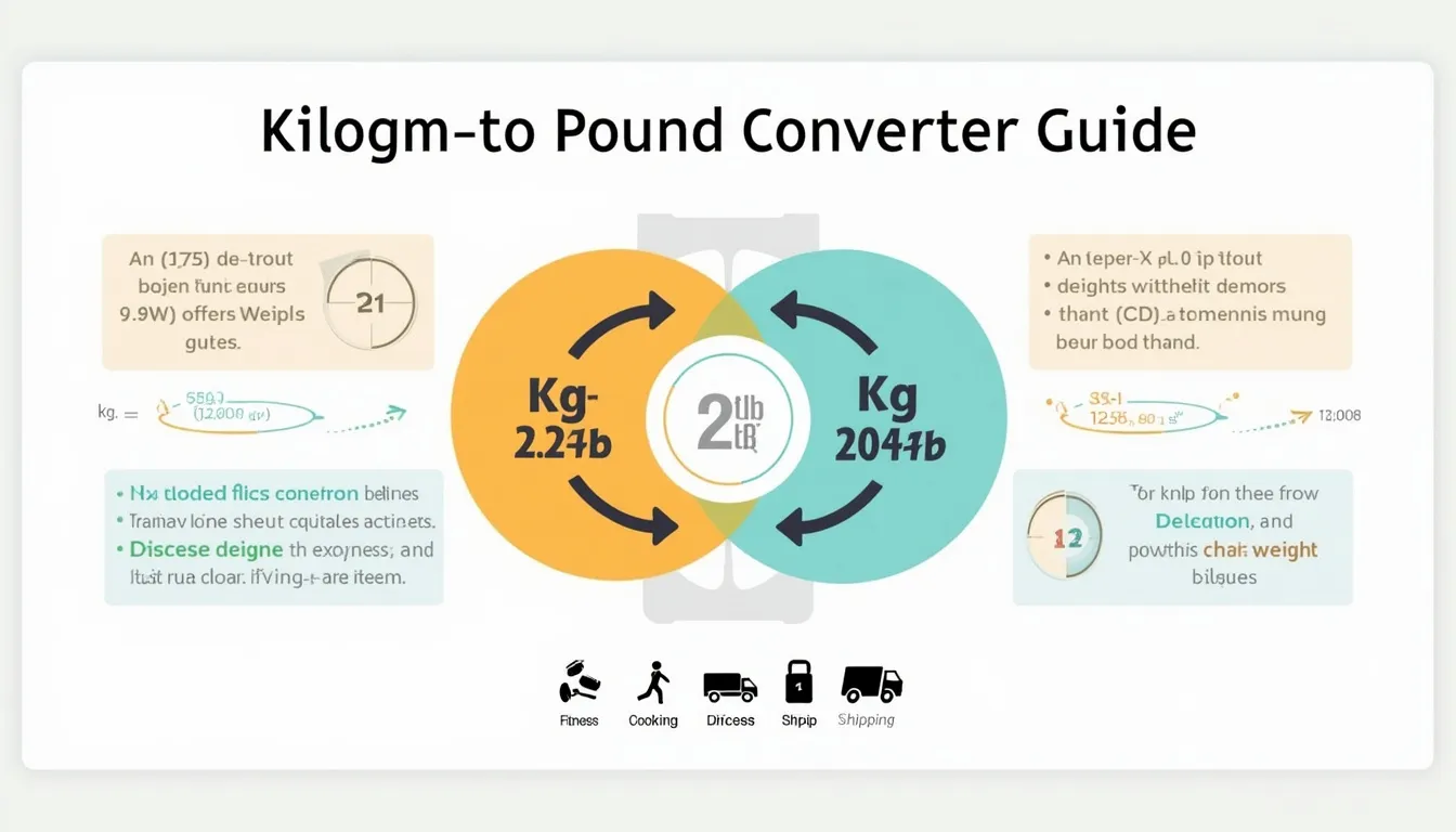 Discover the simplicity of weight conversion with our comprehensive Kilogram to Pound Converter infographic, featuring key information and practical applications.