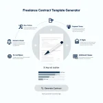 Streamline your freelance business with our Contract Template Generator: Create professional, customized agreements in minutes.
