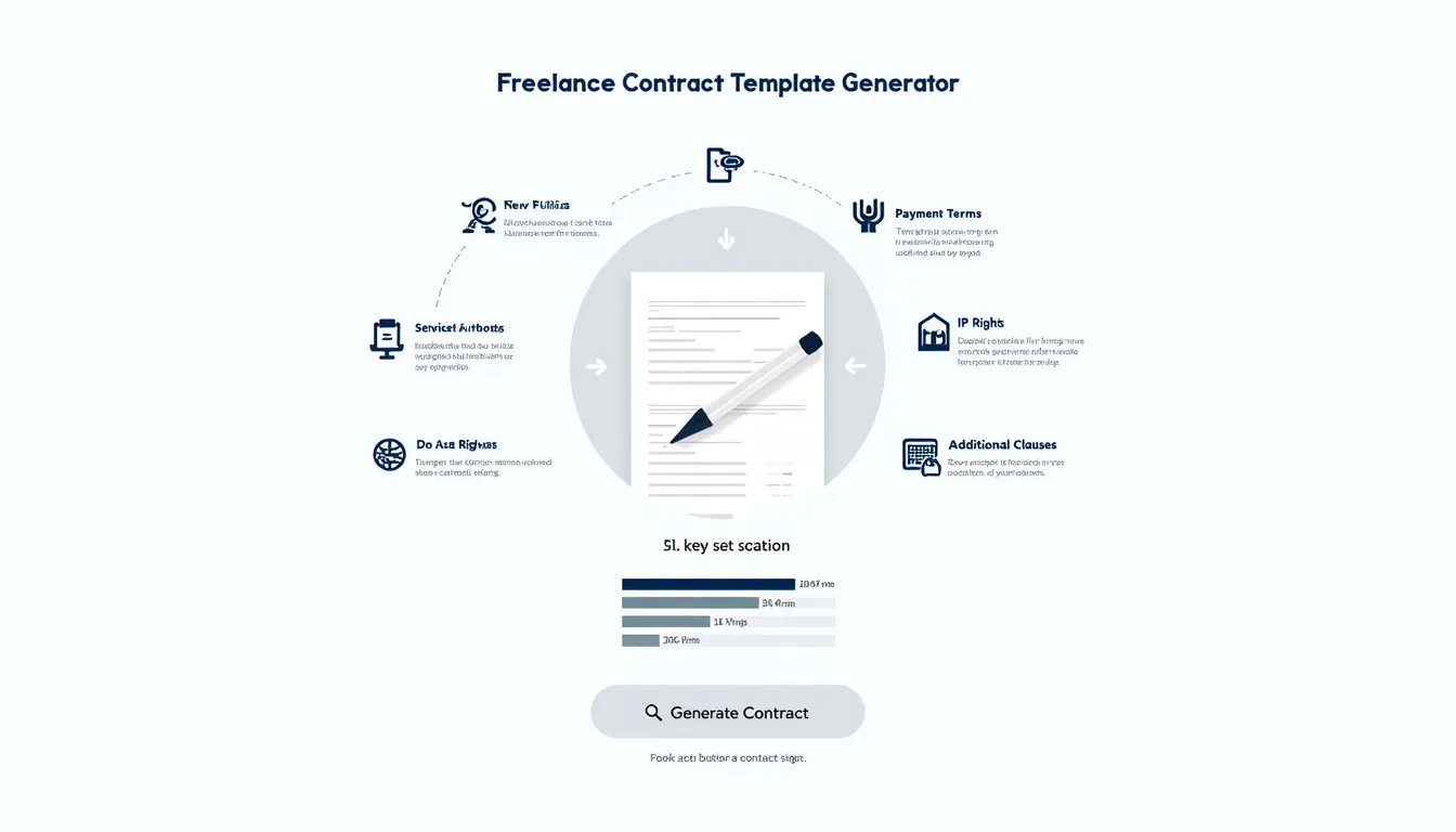 Streamline your freelance business with our Contract Template Generator: Create professional, customized agreements in minutes.