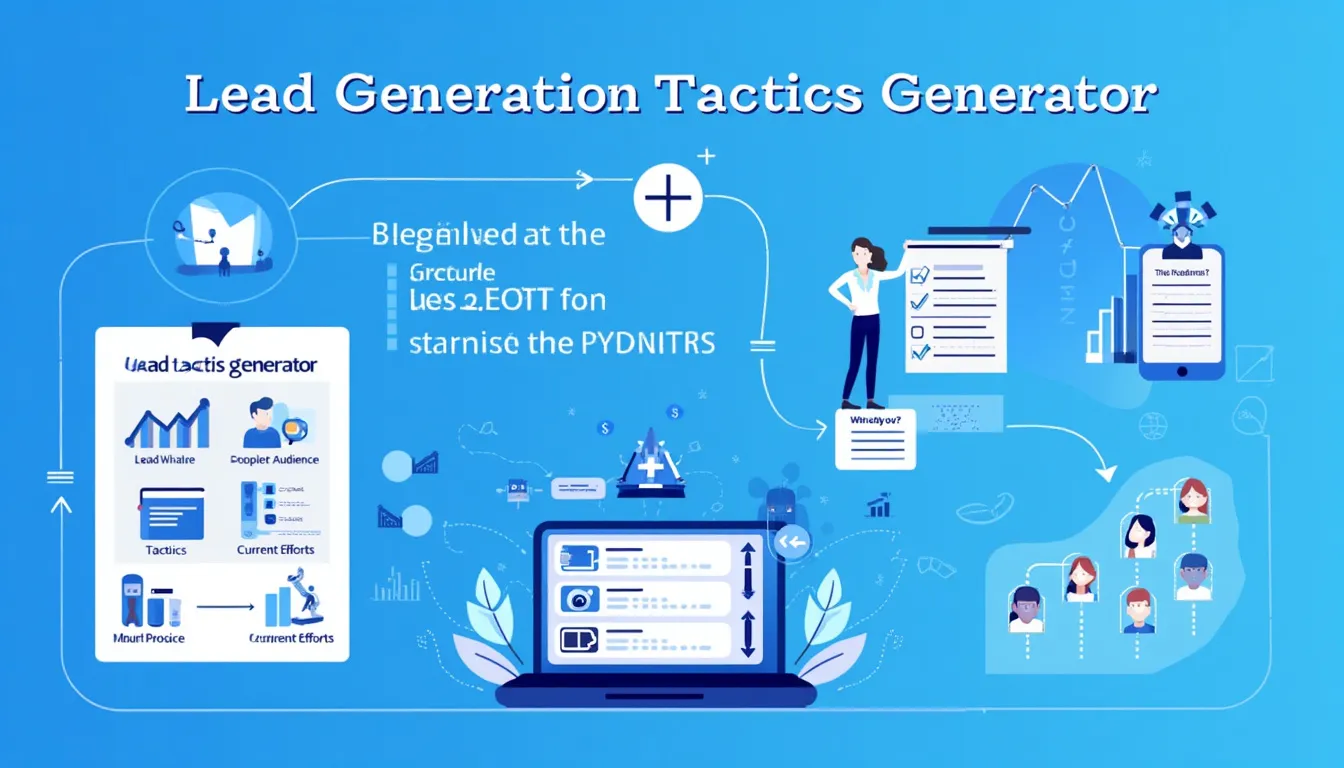 Revolutionize your lead generation strategy with our AI-powered Tactics Generator – tailored solutions for any industry or audience.