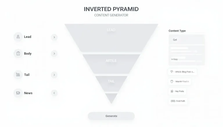 Unlock the power of structured content creation with our Inverted Pyramid Content Generator infographic.