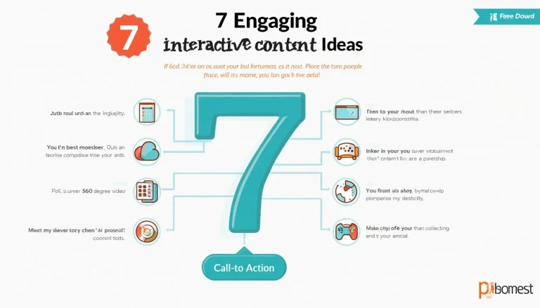 Discover 7 innovative ways to engage your audience with interactive content in this eye-catching infographic.