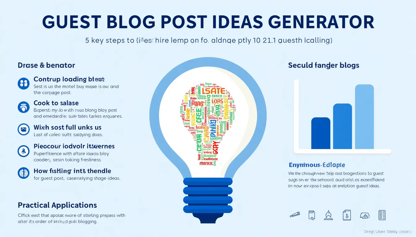 Unlock your content potential with our Guest Blog Post Ideas Generator - your key to creating engaging, traffic-driving guest posts that showcase your expertise.