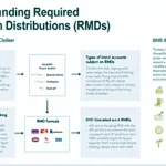 Decode the complexities of Required Minimum Distributions with this comprehensive infographic, guiding you through calculation, deadlines, and key considerations for retirement account withdrawals.