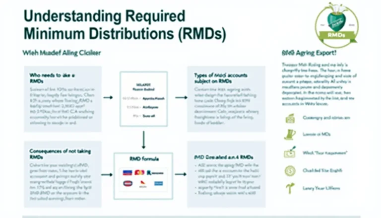 Decode the complexities of Required Minimum Distributions with this comprehensive infographic, guiding you through calculation, deadlines, and key considerations for retirement account withdrawals.