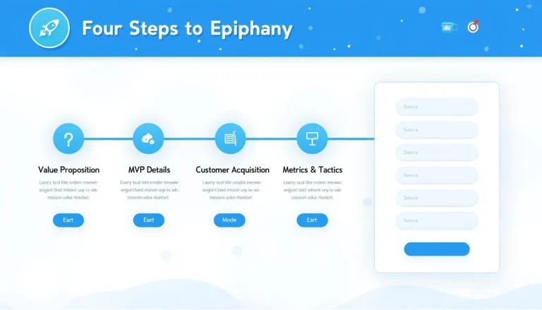 Revolutionize your startup launch with our Four Steps to Epiphany Marketing Campaign Generator - a visual guide to creating a winning strategy.