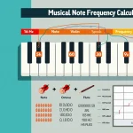 Explore the science of sound with our Musical Note Frequency Calculator infographic, showcasing the relationship between notes, octaves, and precise frequencies.