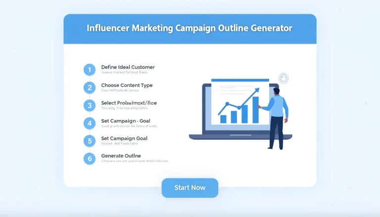 Streamline your influencer marketing strategy with our easy-to-use Campaign Outline Generator – create targeted, effective campaigns in minutes!