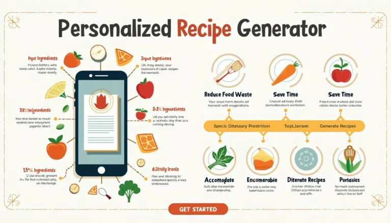 Transform your kitchen experience with our Personalized Recipe Generator – turn random ingredients into delicious, tailored meals at the click of a button!