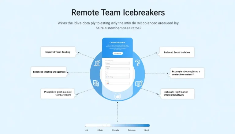 Boost your remote team's engagement and connection with our innovative Icebreaker Generator – transform virtual meetings from mundane to memorable!