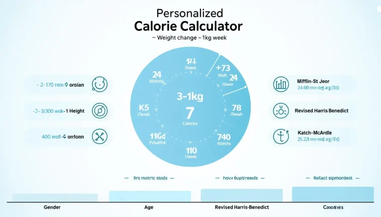 Discover your personalized daily calorie needs with our comprehensive Calorie Calculator infographic, featuring multiple formulas and activity levels for precise nutrition planning.