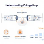 Discover the importance of voltage drop in electrical systems and how to calculate it effectively with our comprehensive infographic.