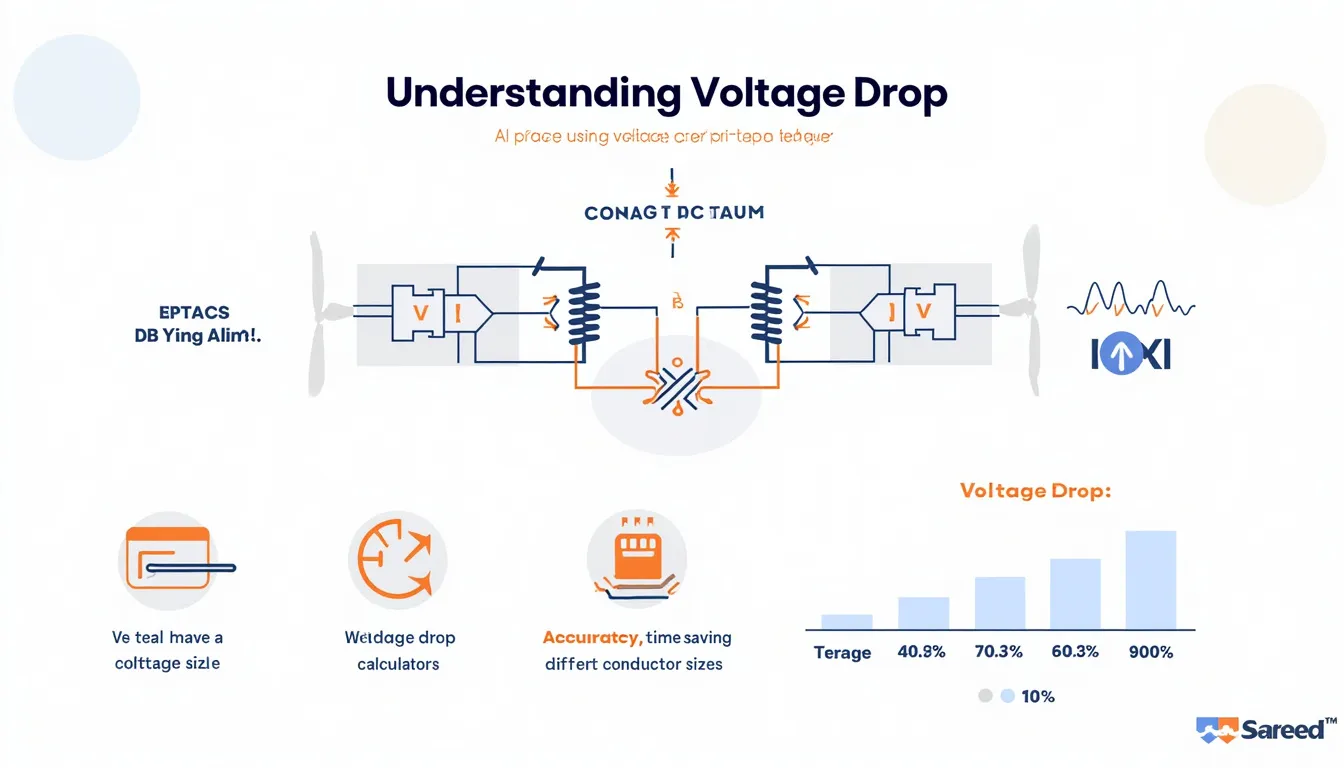 Discover the importance of voltage drop in electrical systems and how to calculate it effectively with our comprehensive infographic.