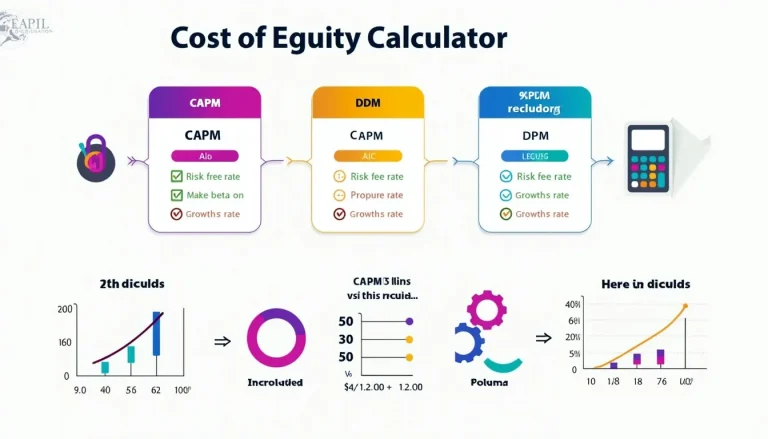 Unlock the power of financial analysis with our Cost of Equity Calculator infographic, showcasing CAPM and DDM methods for accurate equity cost estimation.