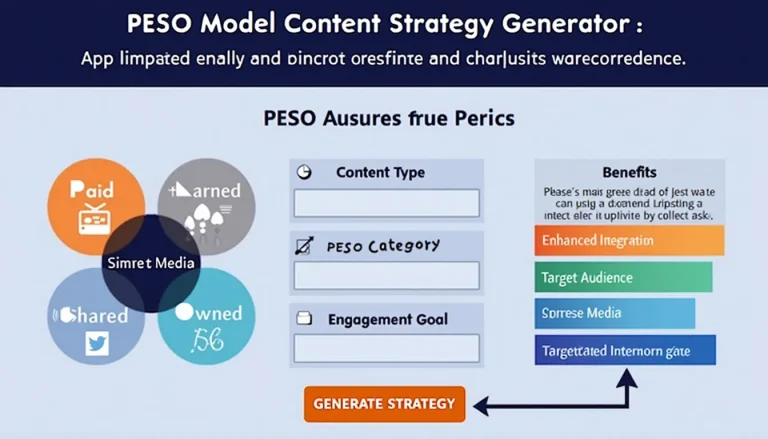 Boost your marketing efforts with our PESO Model Content Strategy Generator - a powerful tool for creating integrated, goal-oriented content strategies across Paid, Earned, Shared, and Owned media channels.