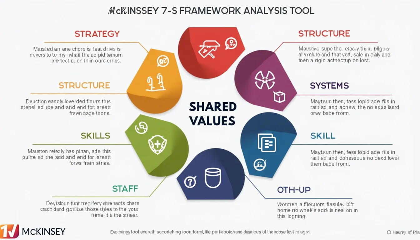 Unlock organizational success with McKinsey's 7-S Framework: A comprehensive tool for aligning strategy, structure, and culture.