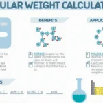 Discover the power of precise chemical calculations with our Molecular Weight Calculator infographic, showcasing its functionality, benefits, and real-world applications.