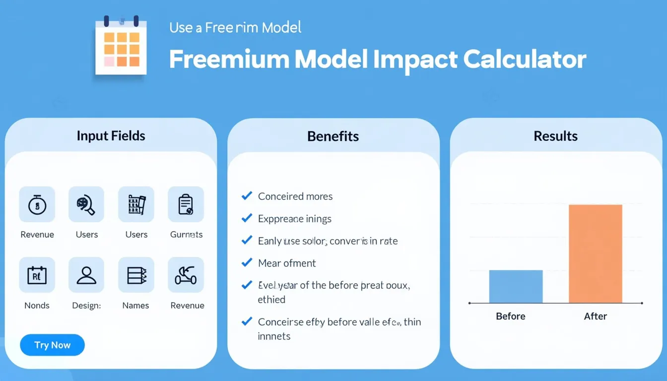 Discover how a freemium model could boost your SaaS startup's growth with our impact calculator infographic.