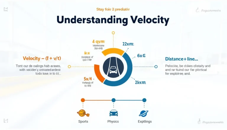 Discover the fundamentals of velocity and its real-world applications in this comprehensive infographic.