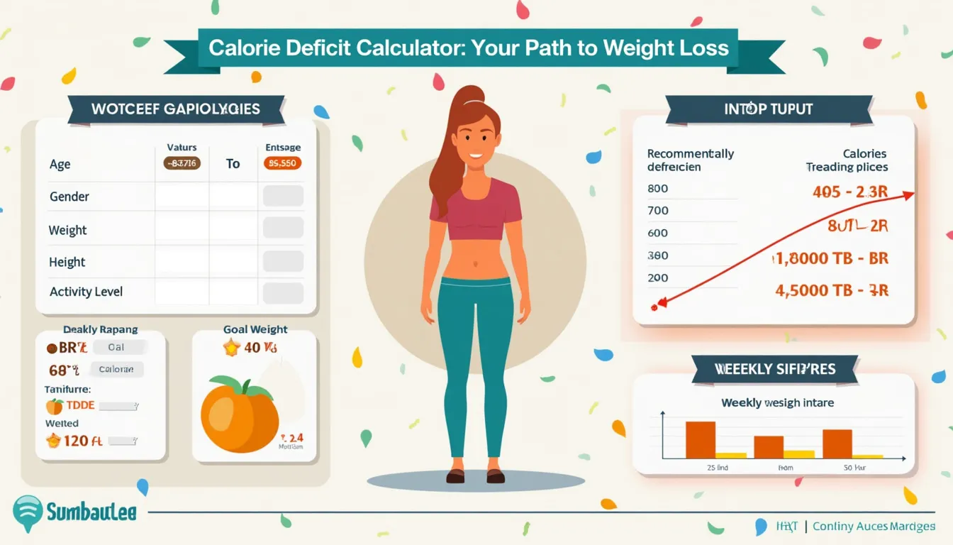 Unlock your personalized weight loss plan with our Calorie Deficit Calculator infographic – your visual guide to achieving your fitness goals efficiently and sustainably.