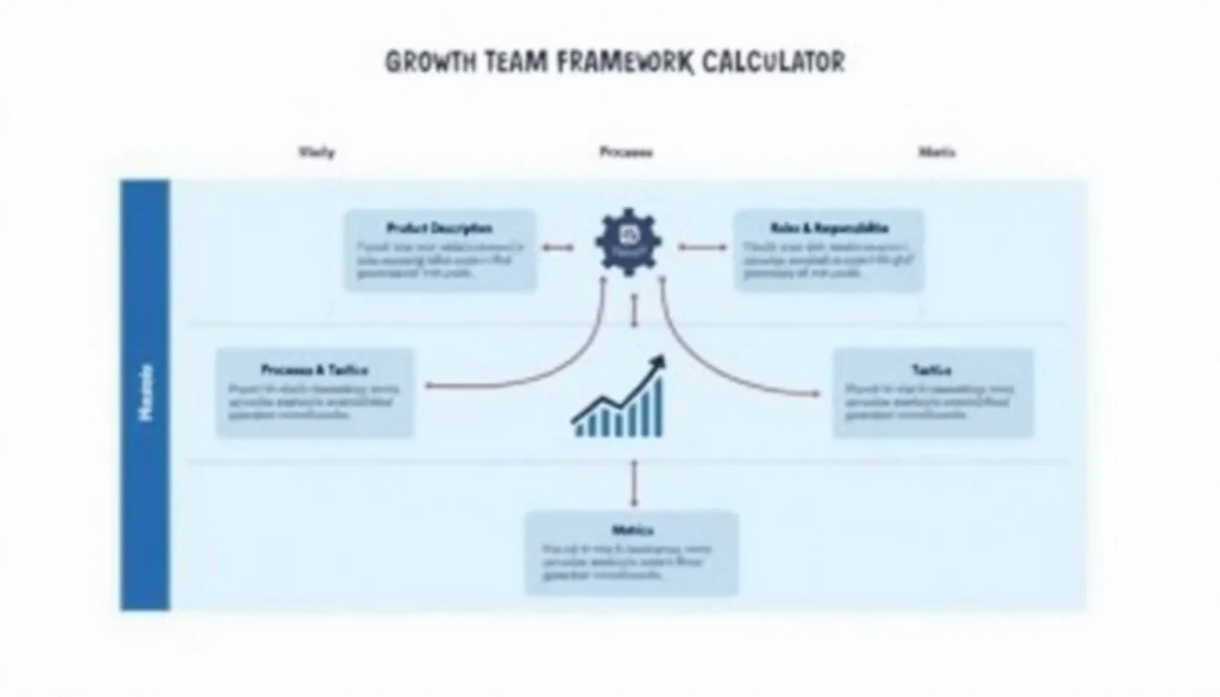 Unlock your business potential with the Growth Team Framework Calculator: A visual guide to building cross-functional teams for product success.