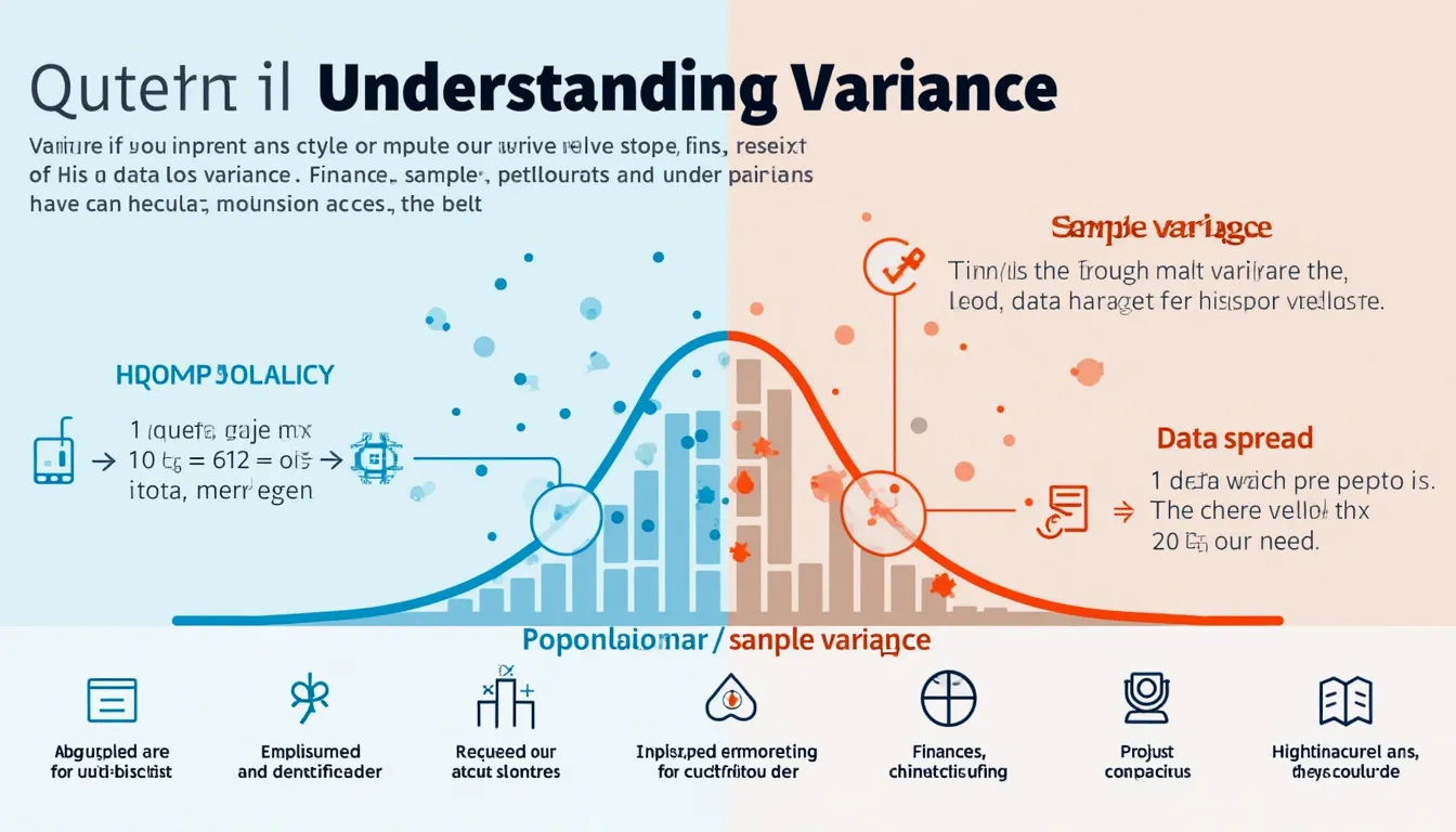 Explore the power of variance in data analysis with this comprehensive infographic, illustrating its calculation and real-world applications.