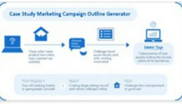 Streamline your case study creation process with our Case Study Marketing Campaign Outline Generator - turn customer success stories into compelling marketing assets effortlessly.