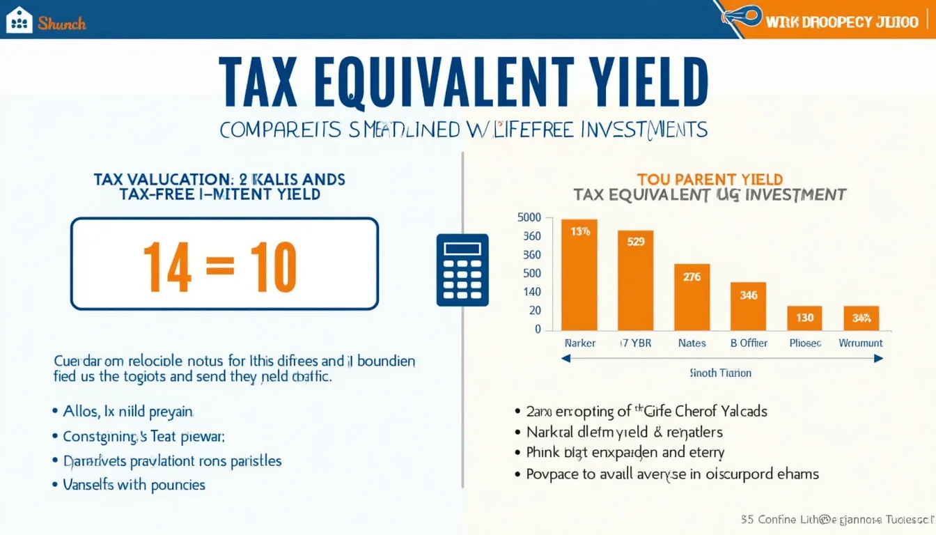 Unlock the power of tax-efficient investing with our Tax Equivalent Yield infographic, comparing taxable and tax-free investment returns at a glance.