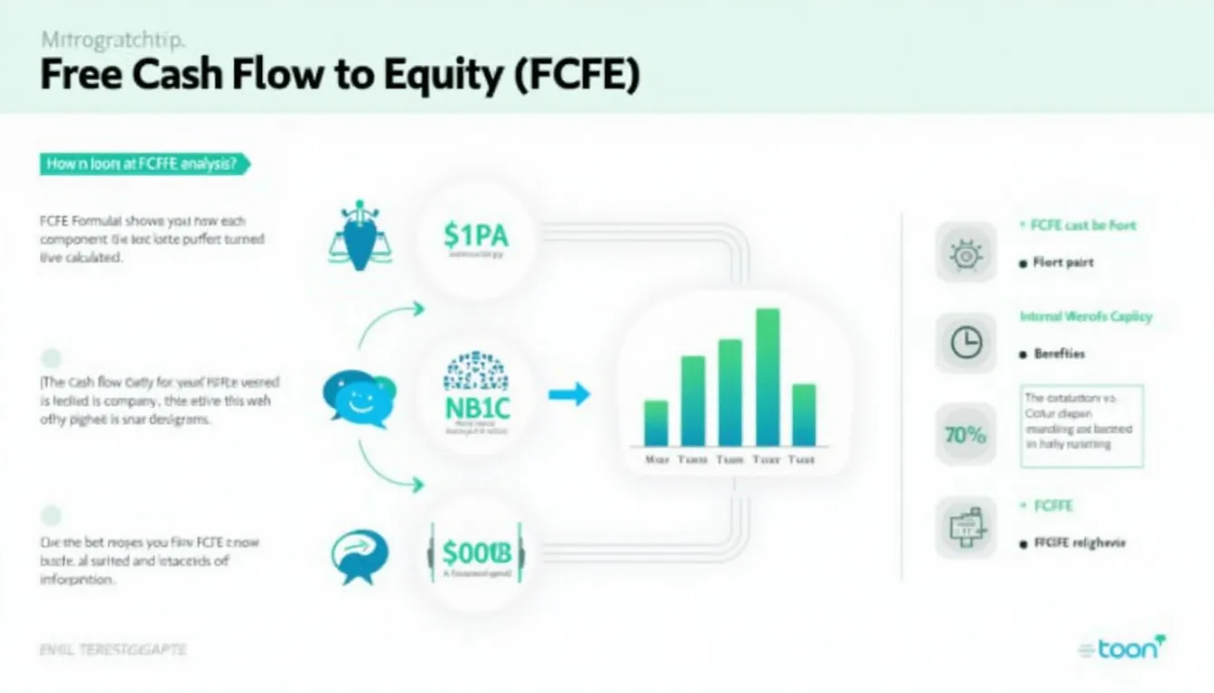 Unlock the power of Free Cash Flow to Equity (FCFE) with this comprehensive infographic, showcasing its formula, calculation process, and real-world applications.