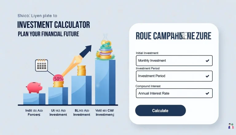 Visualize your financial growth with our Investment Calculator infographic, showcasing how small investments today can lead to significant wealth tomorrow.