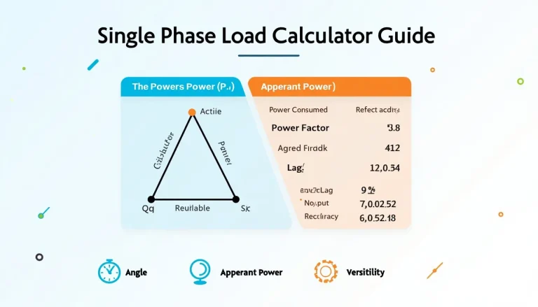 Unlock the power of electrical analysis with our Single Phase Load Calculator infographic, showcasing key concepts and benefits for efficient system design and optimization.