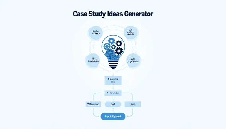 Unlock the power of case studies with our AI-driven Case Study Ideas Generator - streamline your content creation process and showcase your products' value effectively.