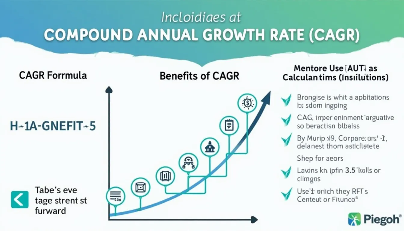 Unlock the power of Compound Annual Growth Rate (CAGR) with our comprehensive infographic, guiding you through its formula, benefits, and practical application.