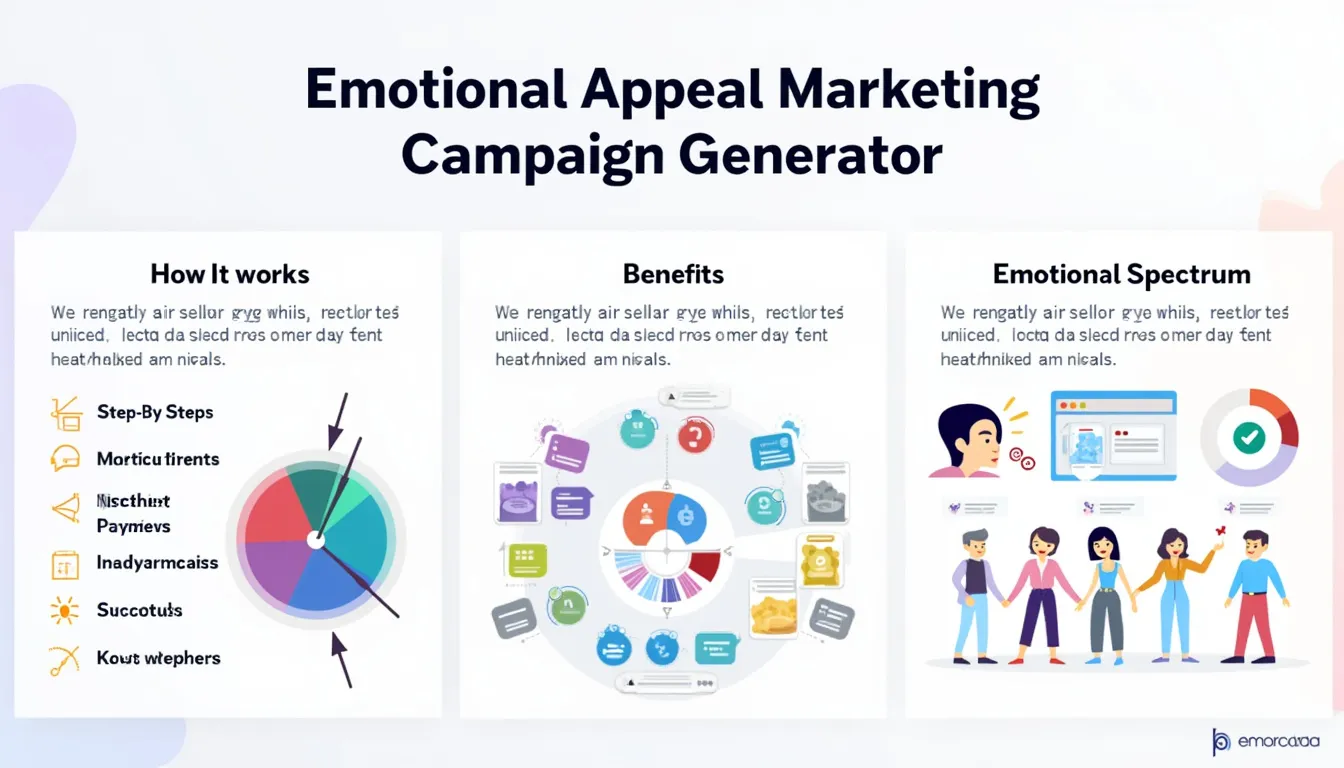 Boost your marketing strategy with our Emotional Appeal Campaign Generator infographic, showcasing how to create targeted, emotionally resonant campaigns.