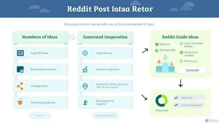 Boost your Reddit marketing with our innovative Post Idea Generator – streamline your content strategy and engage your target audience effectively.