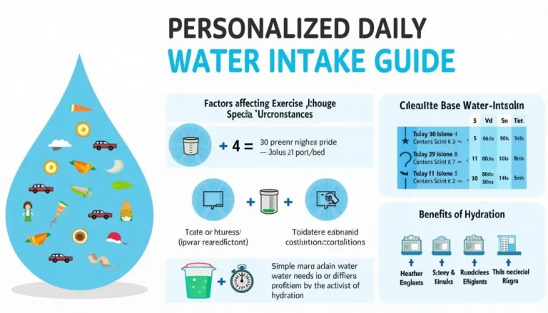 Discover your ideal daily water intake with our personalized hydration guide, factoring in your unique lifestyle and health needs.