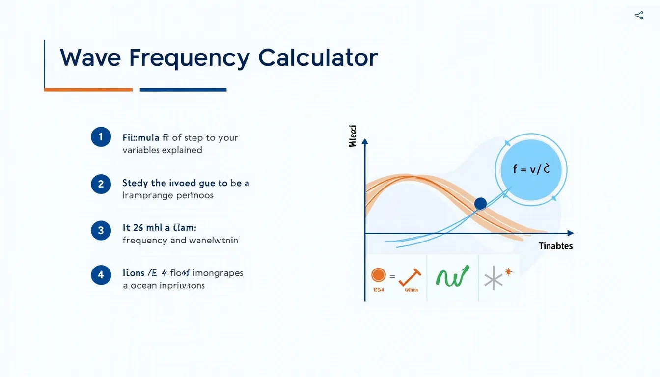 Discover the science behind wave frequency with our easy-to-use calculator and informative infographic, perfect for students and professionals alike.