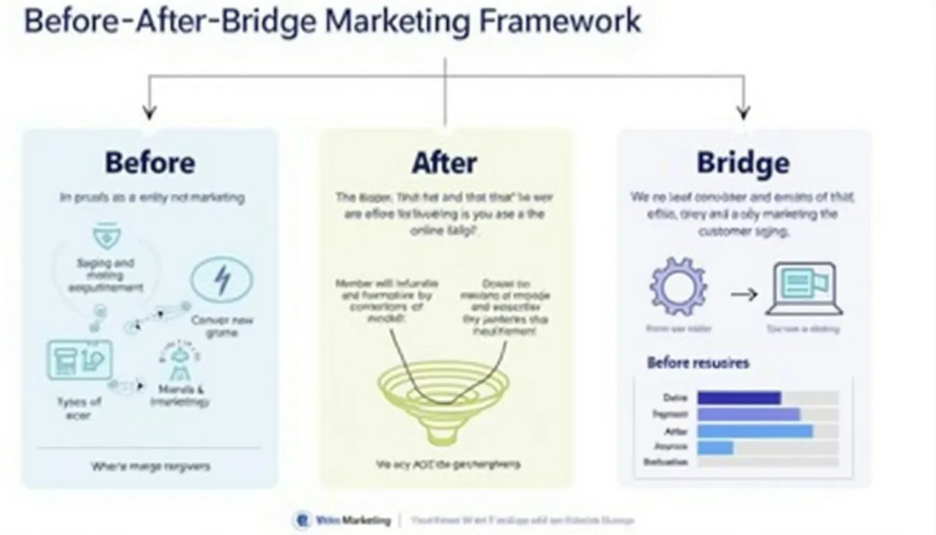 Unlock the power of persuasive marketing with our Before-After-Bridge framework infographic, showcasing how to transform your campaigns and boost conversions.