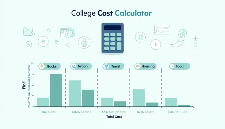 Visualize your college expenses with our comprehensive College Cost Calculator infographic, breaking down key financial aspects of higher education.