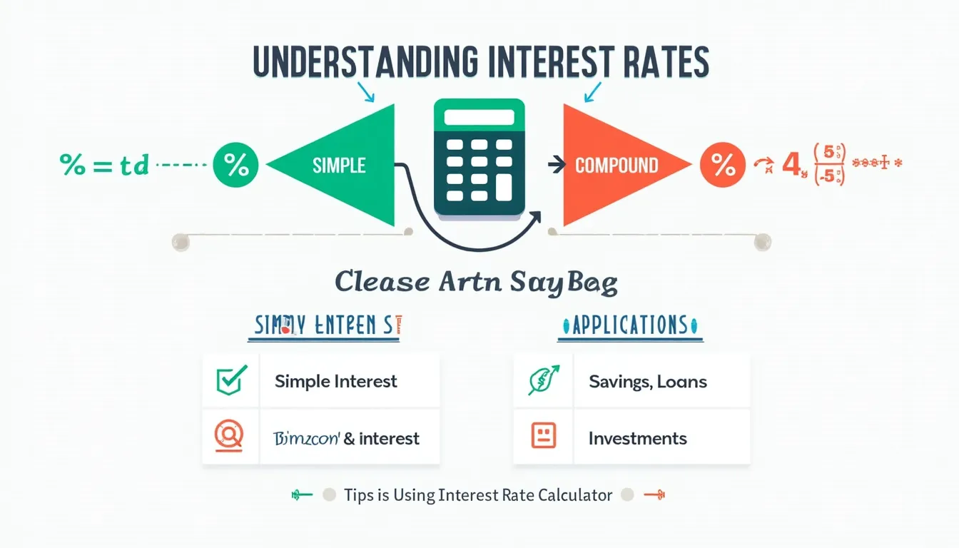 Demystifying interest rates: A visual guide to simple and compound interest, their applications, and how to use our Interest Rate Calculator effectively.