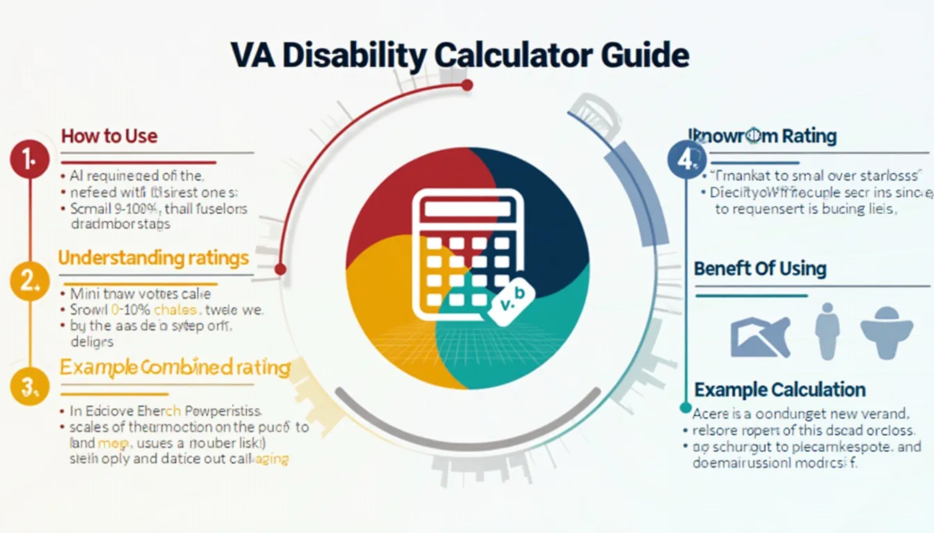 Demystify VA disability ratings with our comprehensive infographic guide to using the VA Disability Calculator effectively.