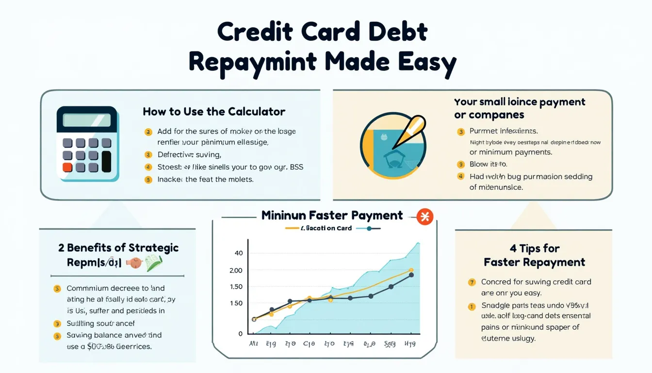 Discover how to take control of your credit card debt with our easy-to-use repayment calculator and expert strategies visualized in this informative infographic.