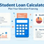 Visualize your student loan journey with our comprehensive infographic, showcasing how to use our calculator and understand key loan components.