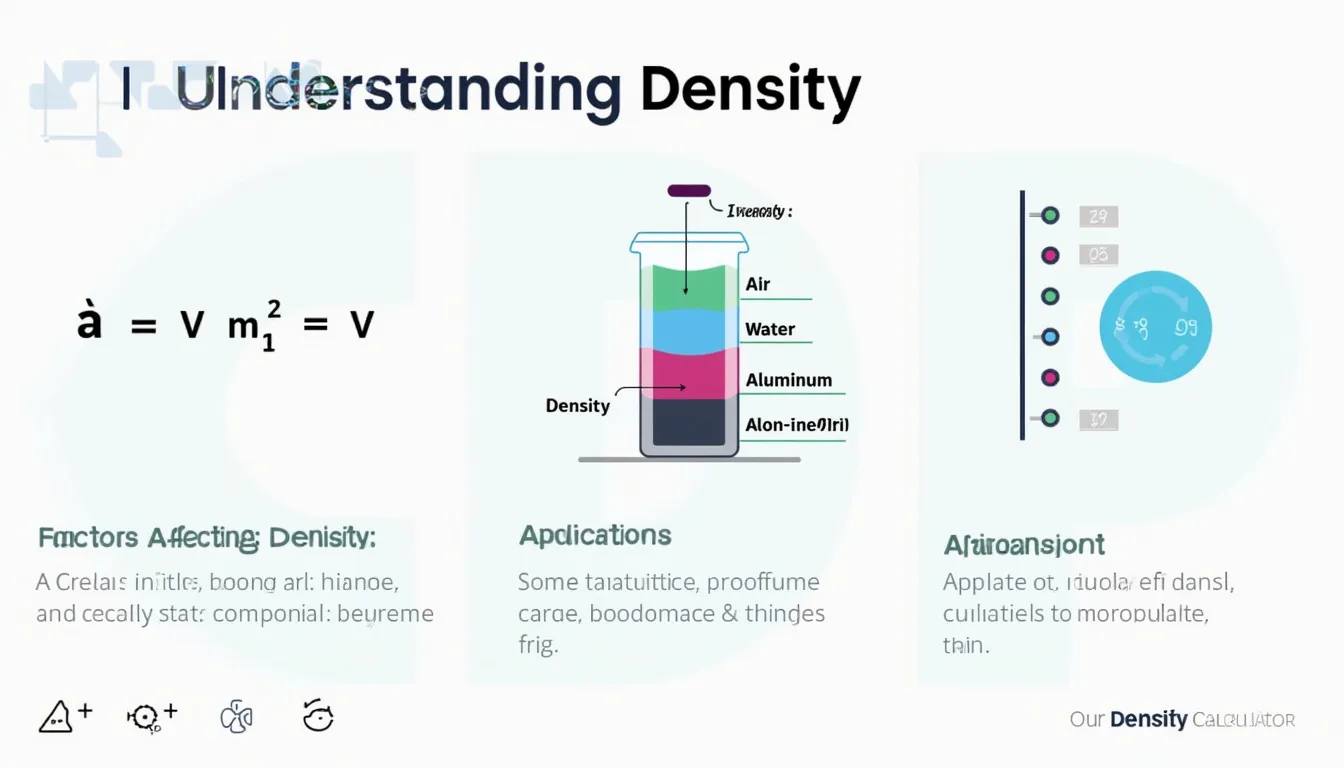 Dive into the world of density with this comprehensive infographic, showcasing its formula, common material comparisons, and real-world applications.