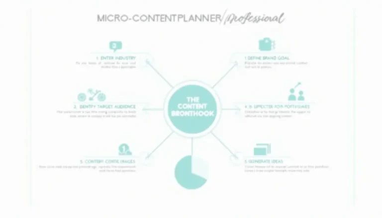 Boost your professional brand with our Micro-Content Planner: A strategic tool for generating tailored content ideas aligned with your industry and goals.