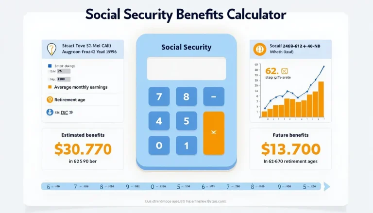 Unlock your retirement potential with our Social Security Benefits Calculator infographic – your visual guide to estimating future income and making informed decisions.